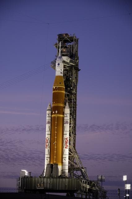 NASA image:  SLS at the pad