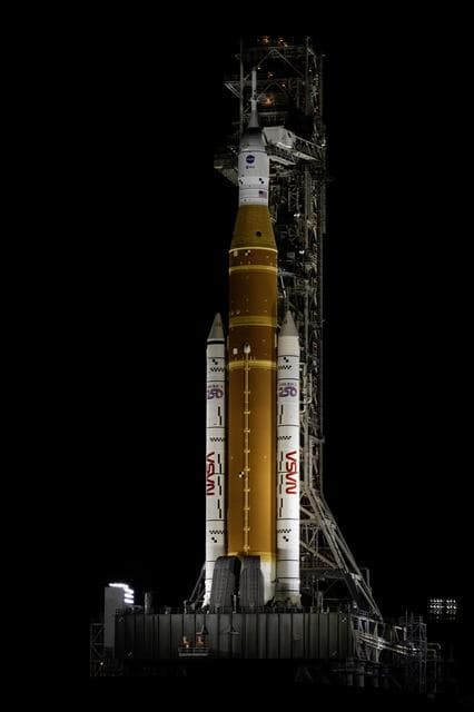 NASA image:  SLS at the pad