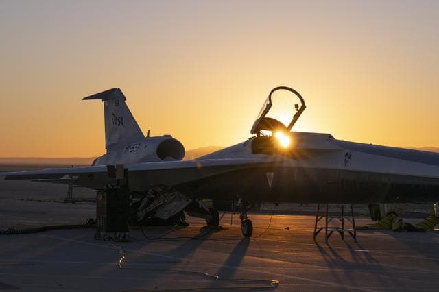 NASA image: NASA’s X-59 at Sunrise