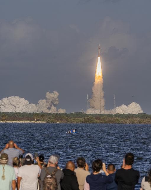NASA image: Artemis II launch from A. Max Brewer Bridge