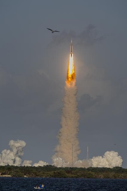 NASA image: Artemis II launch from A. Max Brewer Bridge