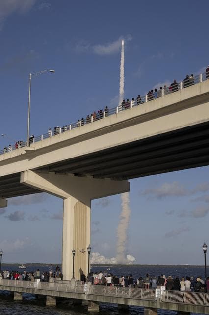 NASA image: Artemis II launch from A. Max Brewer Bridge