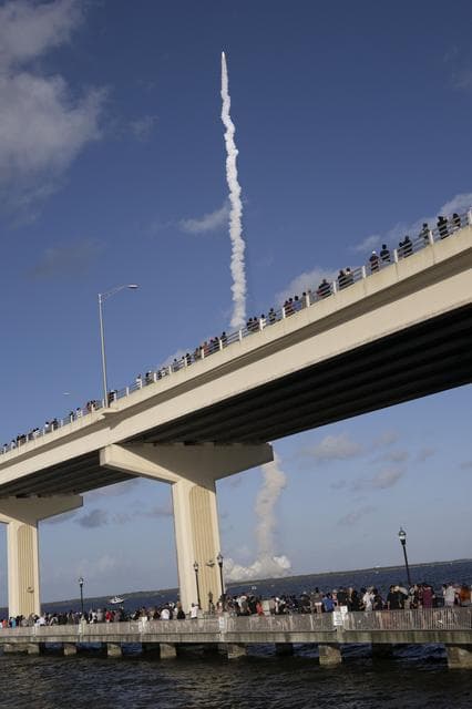 NASA image: Artemis II launch from A. Max Brewer Bridge