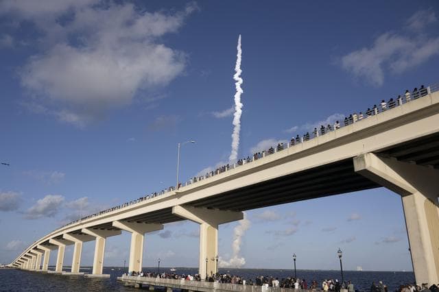 NASA image: Artemis II launch from A. Max Brewer Bridge