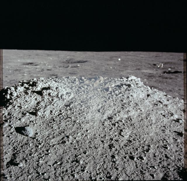 Apollo 12 Mission image - View of lunar surface mound 