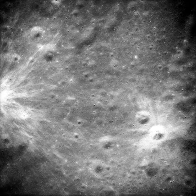 NASA image: Apollo 14 Mission image - Vertical view of the Descartes Landing Site.