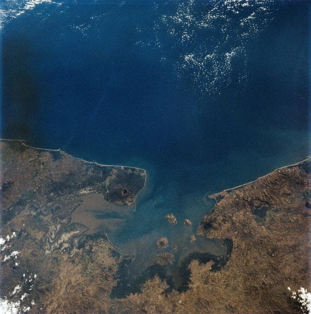 NASA image: Gulf of Fonseca, Pacifica coast of Central America as seen from Apollo 9