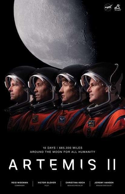 NASA image: Artemis II Crew Poster