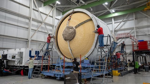 NASA image: NASA SLS Upper Stage Prepped for Shipment to Space Coast