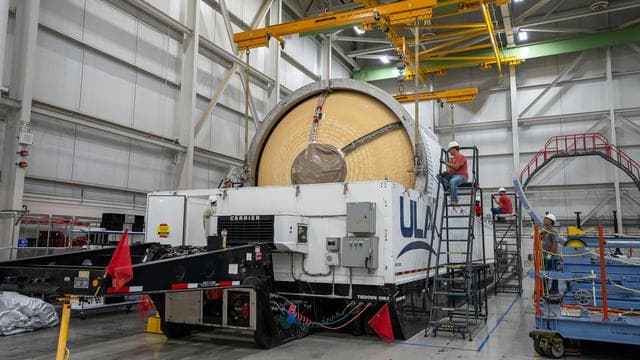 NASA image: NASA SLS Upper Stage Prepped for Shipment to Space Coast