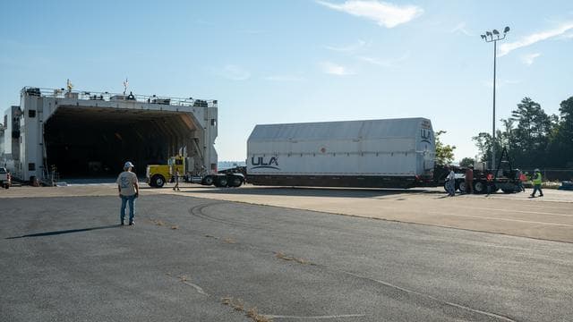 NASA image: NASA SLS Upper Stage Prepped for Shipment to Space Coast