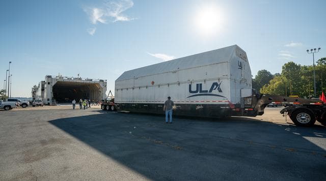 NASA image: NASA SLS Upper Stage Prepped for Shipment to Space Coast