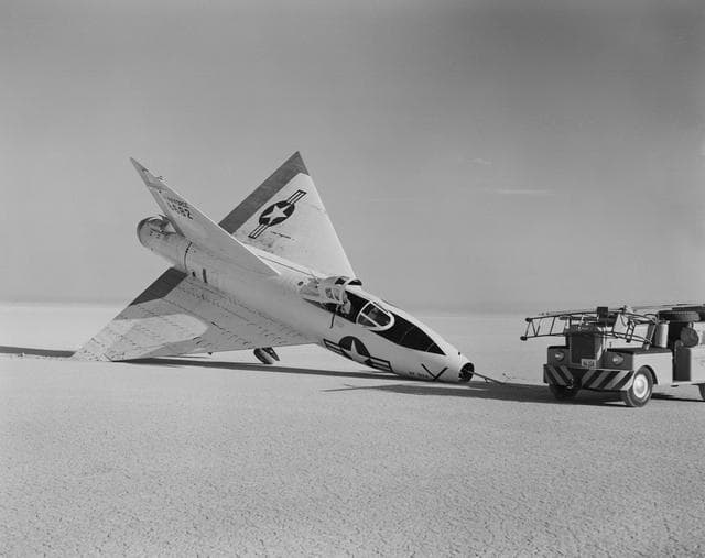 NASA image: XF-92A Landing Mishap