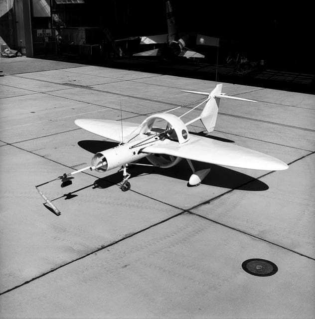 NASA image: Oblique Wing Research Aircraft on ramp
