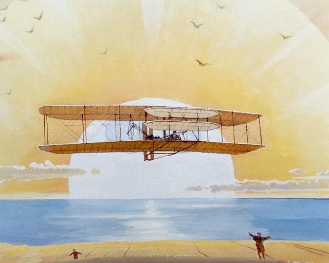 Wright Flyer detail in Bob McCall's Centennial of Flight mural