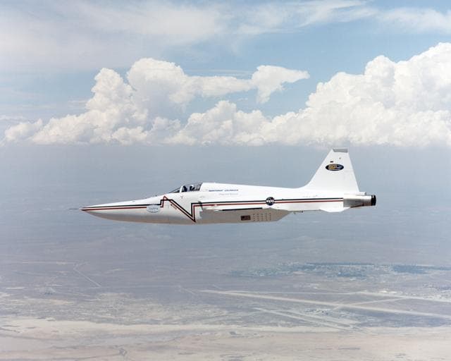 NASA image: Northrop-Grumman Corporation's modified U.S. Navy F-5E Shaped Sonic Boom Demonstration (SSBD) aircraft