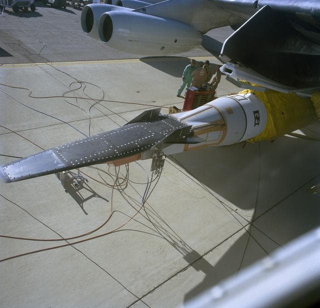 NASA image: NASA B-52B Carries Pegasus Booster, X-43A Aircraft