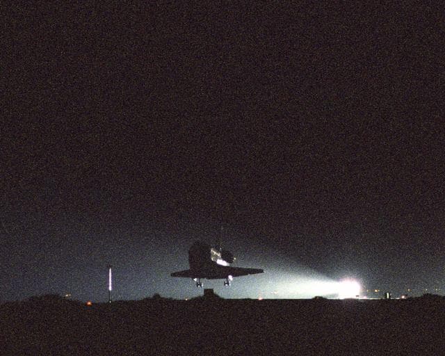 NASA image: Space Shuttle Discovery landed at NASA's Dryden Flight Research Center at 5:11 a.m., following the very successful 14-day STS-114 return to flight mission
