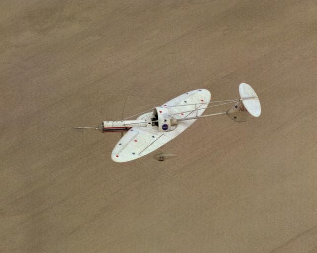 NASA image: Oblique Wing Research Aircraft in flight