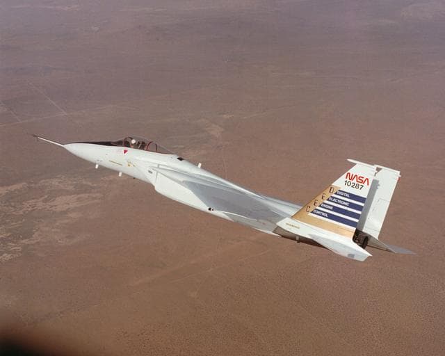 NASA image: Digital Electronic Engine Control F-15A #287 in flight.