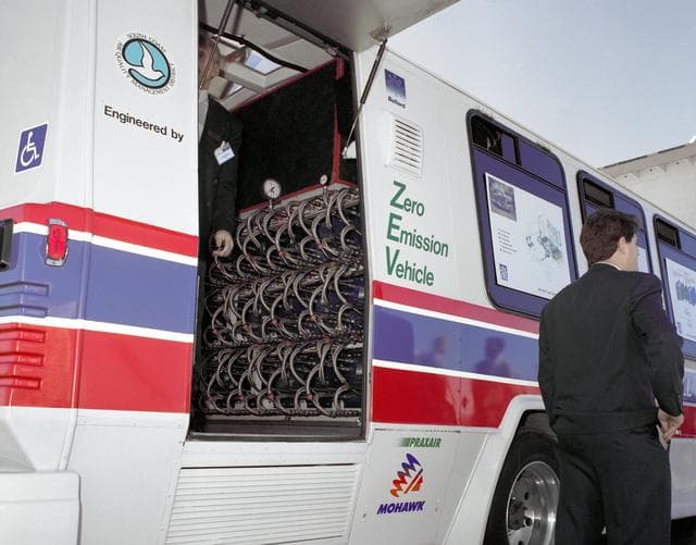 NASA image: Fuel Cell Powered Bus - closup of installed cells