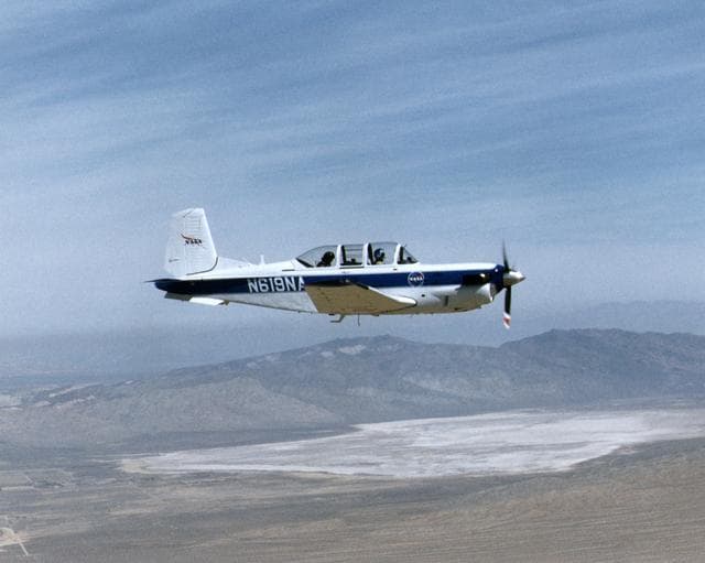 NASA image: T-34C in flight