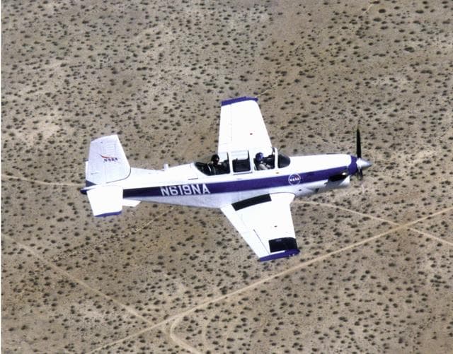 NASA image: T-34C in flight