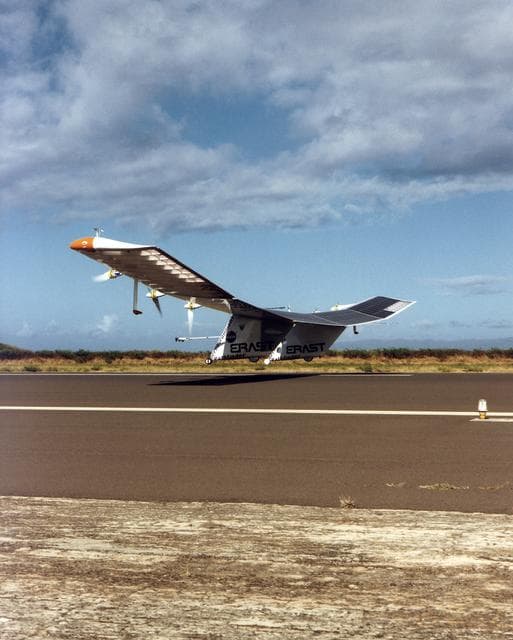 NASA image: Pathfinder aircraft liftoff on altitude record setting flight of 71,500 feet