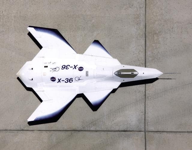 NASA image: X-36 on Ramp Viewed from Above
