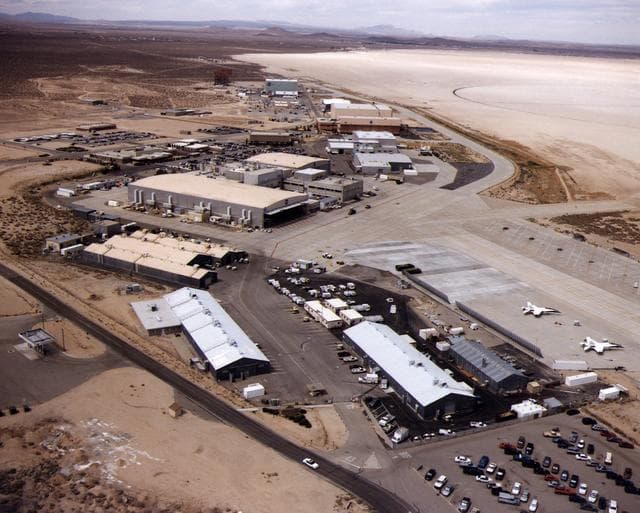 NASA image: Aerial photo looking north over NASA Dryden Flight Research Center