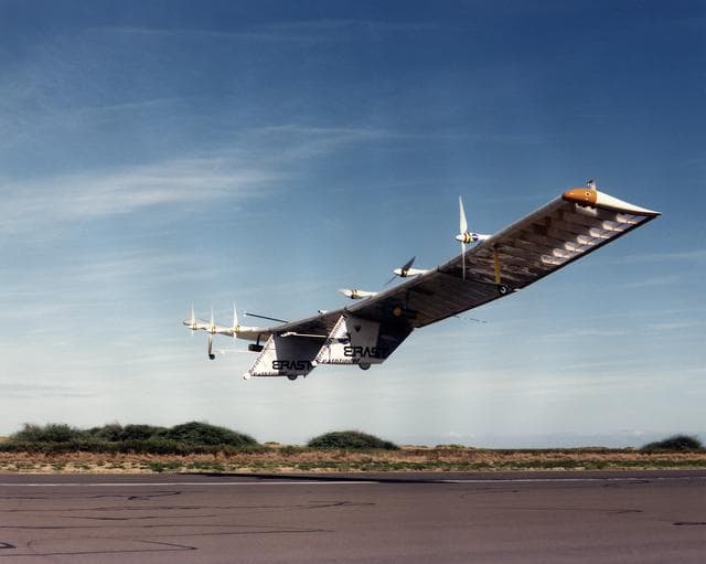 NASA image: Pathfinder over runway in Hawaii