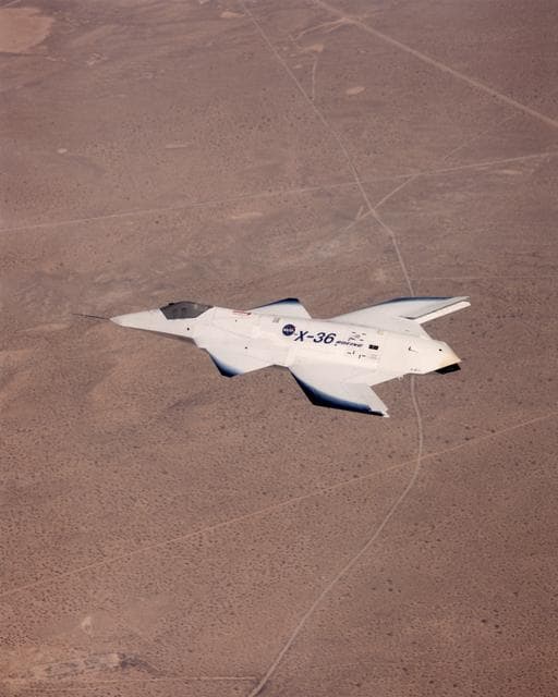 NASA image: X-36 Tailless Fighter Agility Research Aircraft in flight