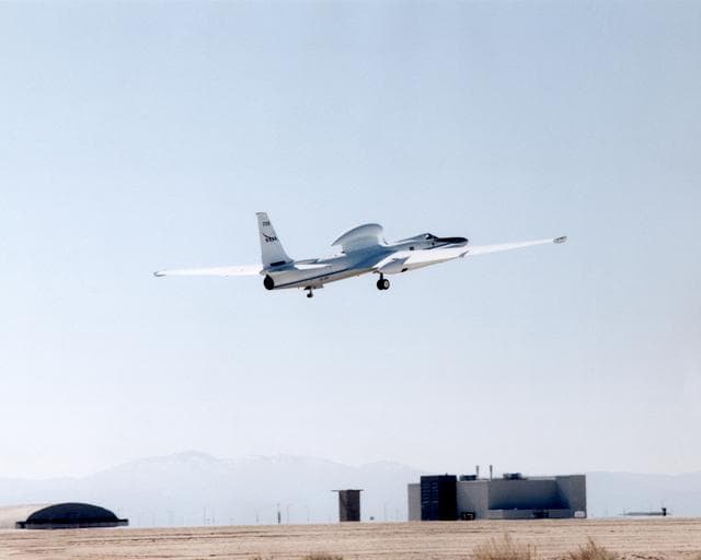 NASA image: Lockheed ER-2 #709 high altitude research aircraft during take off