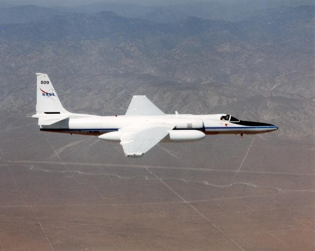 NASA image: Lockheed ER-2C #809 high altitude research aircraft in flight