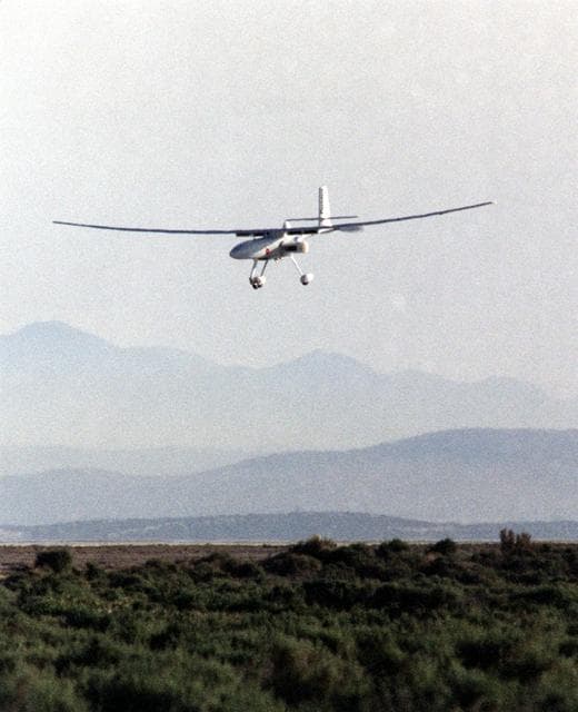 NASA image: Perseus B Heads for Landing on Edwards AFB Runway