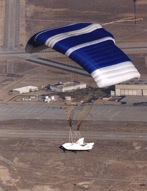 NASA image: X-38 in Flight during Second Free Flight