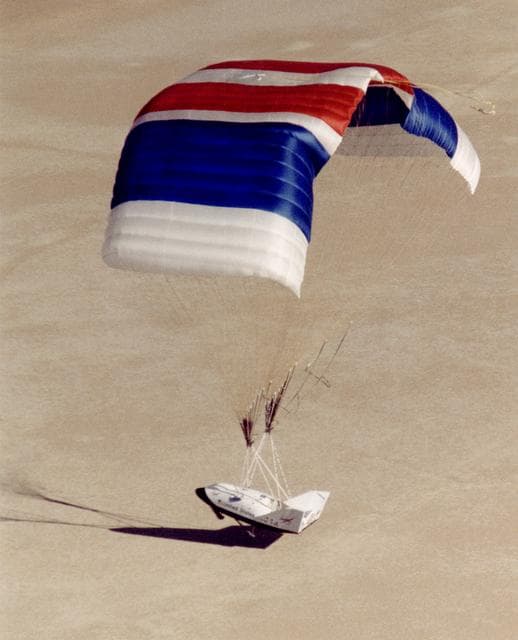 NASA image: X-38 Vehicle #132 Landing on First Free Flight