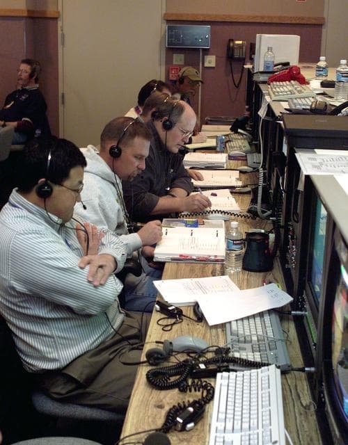 NASA image: Engineers and technicians in the control room at the Dryden Flight Research Center must constantly monitor critical operations and checks during research projects like NASA's hypersonic X-43A