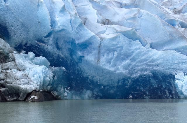 NASA image: Close-up view of Grey Glacier from Lago Grey (Grey Lake), taken during NASA's AirSAR 2004 campaign in Chile