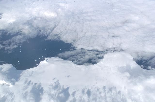 NASA image: The Larsen Ice Shelf in Antarctica viewed from NASA's DC-8 aircraft during the AirSAR 2004 campaign