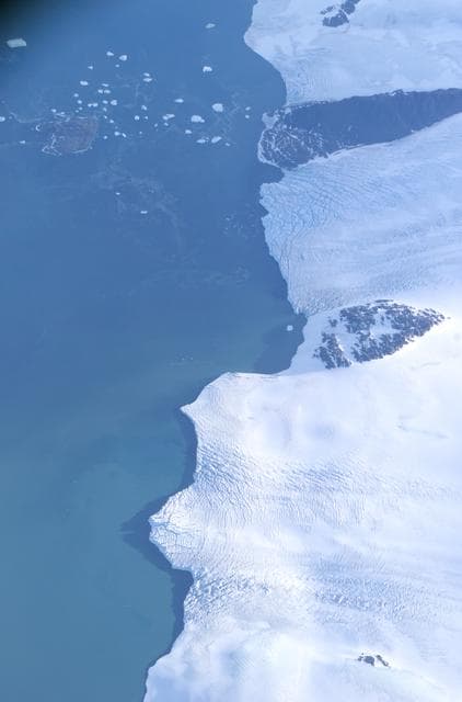 NASA image: The Larsen Ice Shelf in Antarctica viewed from NASA's DC-8 aircraft during the AirSAR 2004 campaign