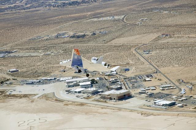 NASA image: X-48C Banks over Dryden Flight Research Center