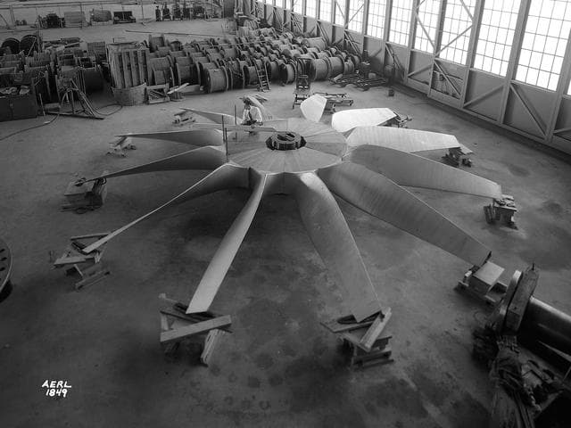NASA image: Altitude Wind Tunnel Drive Fan being Assembled