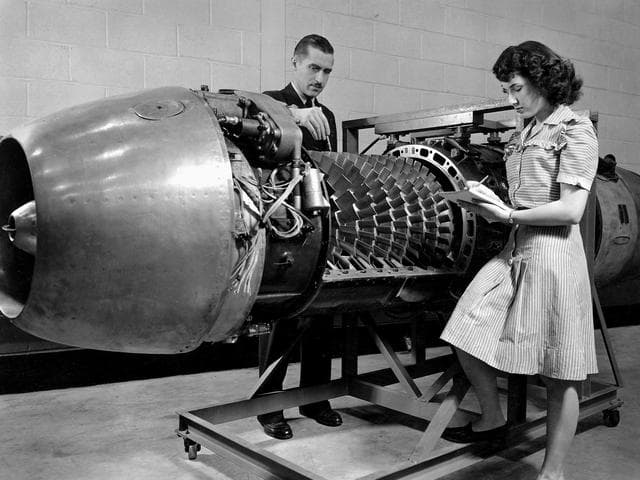NASA image: German Jumo 004 Engine at the Lewis Flight Propulsion Laboratory