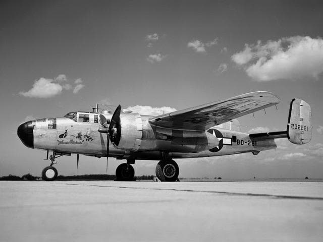 NASA image: Specially-Equipped Martin XB-25E Icing Research Aircraft
