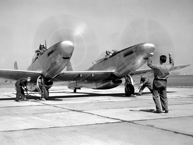 NASA image: North American XF-82 Twin Mustang Prepares for Ramjet Test Flight