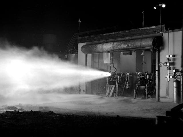 NASA image: High-Energy Propellant Rocket Firing at the Rocket Lab