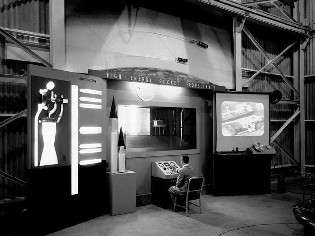 NASA image: Rocket Propellant Talk at the 1957 NACA Lewis Inspection