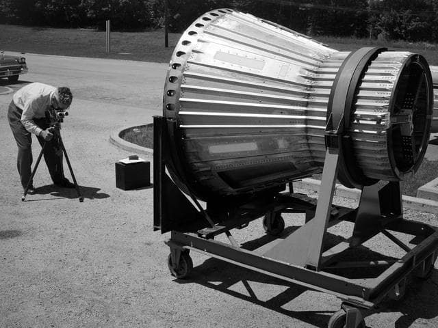 NASA image: NASA Photographer Prepares to Film a Mercury Capsule