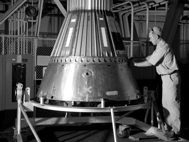 NASA image: Mercury Capsule Construction at the NASA Lewis Research Center